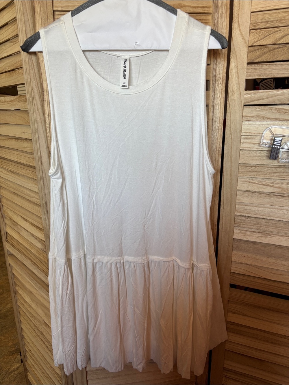 Zenana Outfitters White Swim Suit Cover Up 1X